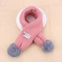 男儿童围巾女童宝宝围脖套脖婴儿秋冬季萌保暖韩版潮防风小孩围巾 粉色