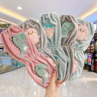 儿童袖套宝宝可爱女童男童小护袖秋冬防水婴幼儿卡通防污一岁套袖 31#粉恐龙灰鸡+蓝莓灰恐龙蓝鸡5双 建议年龄6个月-12