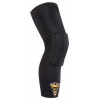 专业篮球运动蜂窝护膝护腿装备跑步骑行健身长款防晒户外登山护具 科比黑色(曼巴蛇) XS码(60-80斤)两只装