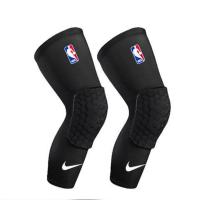 篮球蜂窝防撞护膝盖半月板麦迪詹姆斯库里哈登欧文伦纳德儿童护腿 黑色经典+NB印花(二只装) S码(45-75斤)