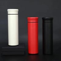 智能保温杯男女学生高档测温便捷304不锈钢大容量水杯商务车载杯 测温磨砂款礼盒包装颜色备注