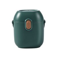 少数派蛋白粉盒健身补剂收纳盒便携式储物罐分装盒子摇摇杯搅拌球 墨绿色