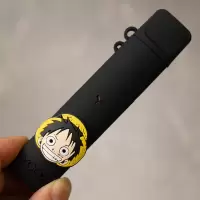 丫ooz保护套柚子一代二代硅胶套通用送挂绳yoooz软硅胶保护壳皮套 柚子 黑色路飞硅胶套