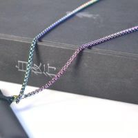 悦克一代四代挂链保护套锐克1代4代无限挂绳柚子2代vtv雪茄保护链 通用-变色钛钢链挂绳+黑色盖帽