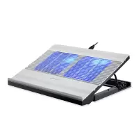 笔记本电脑散热器联想散热底座华硕支架戴尔15.6寸游戏散热架风扇 银色