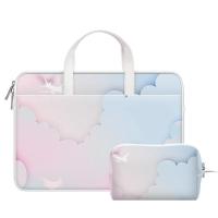 手提电脑包女笔记本包小清新可爱联想小新苹果13寸14寸15.6寸卡通 翱翔云端+电源包 15.6英寸