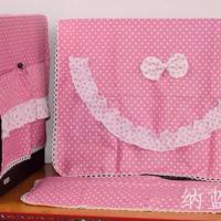 纯棉布艺 电脑罩一体机液晶电脑套防尘罩(19寸22寸)三件套 22寸两件套