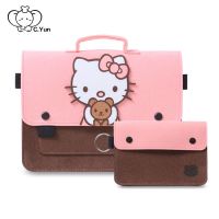 适用苹果华硕电脑包戴尔手提女华为14寸可爱156联想小新13内胆包 HelloKitty猫加电源线包套餐 15.6寸