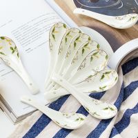 金岚玉唐山骨瓷长柄小汤勺香榭丽舍瓷勺小马戈勺子陶瓷小勺小瓷勺 香榭丽舍-小勺10只装