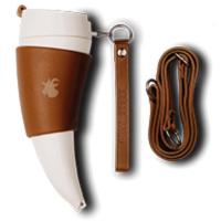 咖啡杯女欧式情侣复古羊角杯个性水杯便携号角杯牛角咖啡杯230ML [神秘棕]230ML(PU)