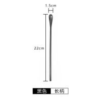 化妆品挖取勺长柄面霜挖勺取小勺子眼霜挑棒粉底液分装美容用工。 黑色长款（22cm） 黑色长款（22