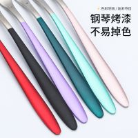 304不锈钢水果叉子家用可爱蛋糕叉儿童套装月饼叉网红创意叉子 304 304水果叉12支[带收纳简]金色