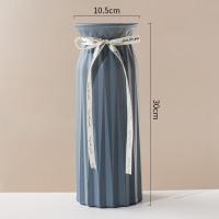 简约欧式创意玻璃花瓶水养富贵竹绿植鲜花干花插花瓶客厅装饰摆件 30折纸(MS灰) 中等