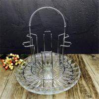 杯架不锈钢水杯挂架玻璃杯奶瓶沥水倒挂置物架茶杯架套装带沥水盘 高杯架+25cm钻石盘（送杯刷）