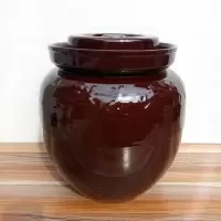 泡菜坛子陶瓷土陶咸菜无铅加厚腌蛋坛密封储物罐酸菜缸家用大小号 1号水封坛35斤水