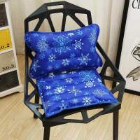 冰枕冰垫冰枕头儿童成人水枕头夏季注水降温冰枕头午睡冰凉枕水袋 中号套餐深雪花(加好冰晶)