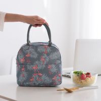 饭盒袋子铝箔加厚手拎便当包饭包便当盒帆布保温上班带饭的手提袋 蓝色火鸟