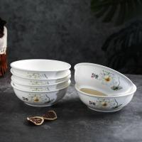 7英寸牛肉拉面碗陶瓷大汤碗防烫家用保鲜面碗盛菜饭碗微波炉餐具 海岸人家 七英寸航空面碗6个装