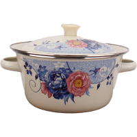 老式搪瓷碗带盖怀旧盖盆保鲜碗洗手盆伴馅盆和面盆装猪油盆罐 26cm幸福牵线[双耳]