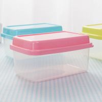 五谷杂粮收纳盒塑料盒小号长方形水果保鲜盒透明冰箱冷冻盒可叠式 400ml【随机颜色】 十个装