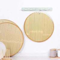 盖帘摆放饺子帘竹子家用托盘水饺专用面食天然青竹拍子盖板放面条 高端树脂转印铁艺包边[防锈] 天然楠竹[中号]+[大号]