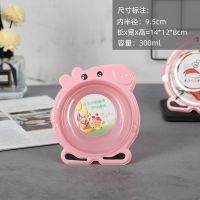 小猪佩奇包装盒水果捞盒子网红一次性千层蛋糕盒子慕斯盒冰淇淋盒 100套粉盒+混合不干胶