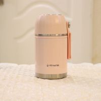 焖烧杯保温饭盒女便携大容量超长保温壶宝宝婴儿外出上班焖粥神器 藕粉(焖烧杯)550ml+杯刷+贴纸