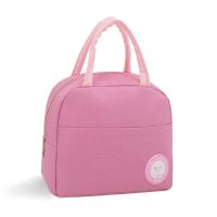保温便当包大容量防水学生午餐带饭包上班户外饭盒袋野餐包大号女 (小兔款)粉色