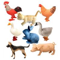 仿真动物家禽动物套装公鸡母鸡鸭鹅狗猪模型摆件儿童宝宝认识动物 家养动物8只(图片款)