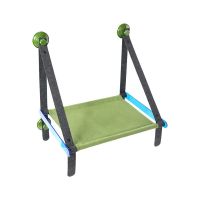 猫咪吊床吸盘式玻璃挂窝猫窝晒太阳猫吊篮猫秋千猫床猫咪用品 胖猫猫蓝色吊床()