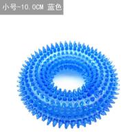 宠物狗狗玩具耐咬弹力洁齿金毛泰迪边牧哈士奇中大型犬发声狗玩具 随机 大号刺环两只装(送发声器)