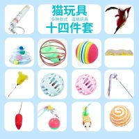 猫玩具套装自嗨激光逗猫棒幼猫羽毛宠物玩具解闷小猫猫咪用品全套 全新升级大礼包14件全套(高性价