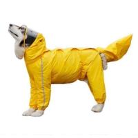 2020新款宠物用品四脚全包护肚大狗雨衣罩尾防水金毛中大型犬雨披 黄 12XL