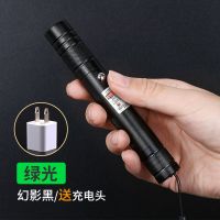 激光笔镭射灯红外线USB可充电激光笔逗猫绿外线满天星教鞭 直插款激光笔 绿光[送插头]