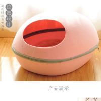 网红宠物猫窝毛毡猫舍半封闭式可拆洗窝猫床秋冬猫用品猫窝蛋蛋窝 粉色