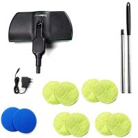 无线电动拖把擦地机家用360°全自动扫地机拖地墩布干湿两用 拖把+8清洁布+2打蜡布