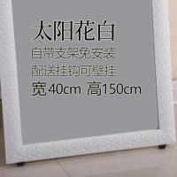 时尚欧式穿衣镜试衣镜服装店镜子全身镜落地镜壁挂镜两用特价 太阳花白40*150cm