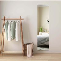 镜子贴墙全身镜免打孔自贴家用学生宿舍拼接组合试衣镜网红穿衣镜 超清圆角50*50三片+贴胶+免钉胶