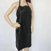 美发工作服理发店小工服双面工服围裙美发师助理专用防水高档围布 单面工服肩带可以调节(材质皮油)
