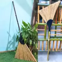 竹扫把笤帚家用户外环卫扫帚扫庭院工厂竹丝扫把大扫帚扫雪扫把 2把竹柄扫把(大号)