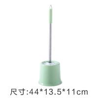 卫生间洗厕所软毛两件套坐便器刷无死角清洁去污马桶刷子套装 绿色[带底座] 叶形2个装