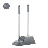 迷几加厚塑料马桶吸皮搋子带底座套装 卫生间厕所坐便器刷子清洁 灰色