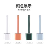 网红硅胶超软家用厕所无死角马桶刷网红舌头马桶刷壁挂式洁厕刷 月芒白+午夜绿[超级实惠装两件套] 硅胶材质升级款