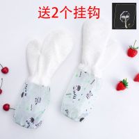 长袖竹纤维洗碗手套女耐用防水不伤手厨房清洁多功能防烫烘焙手套 [加长加厚全防水]1双装(2只)斑马