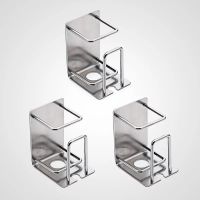 304不锈钢牙刷架免打孔吸式壁挂置物牙膏架牙杯电动架子漱口杯架 [三个装]牙刷牙膏架