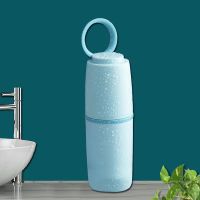 牙刷杯漱口杯旅行杯子套装牙杯牙具收纳盒女学生宿舍便携式洗漱杯 北欧蓝