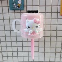 壹香树儿童漱口杯卡通吸壁免打孔牙刷杯可爱宝宝洗漱杯牙杠刷牙杯 裙子KT