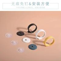 吹风机壁挂架免打孔浴室卫生间发廊悬挂置物架收纳架电吹风筒架子 吹风机架黄色+黑色 共2个