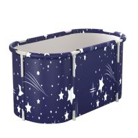 洗澡泡澡桶大人折叠浴缸家用全身洗澡神器儿童浴桶多功能加厚大号 升级款[全身加棉加厚]