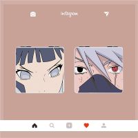 卡通火影忍者便携化妆镜随身镜学生折叠双面镜迷你女生小镜子可爱 A火影忍者女孩-化妆镜